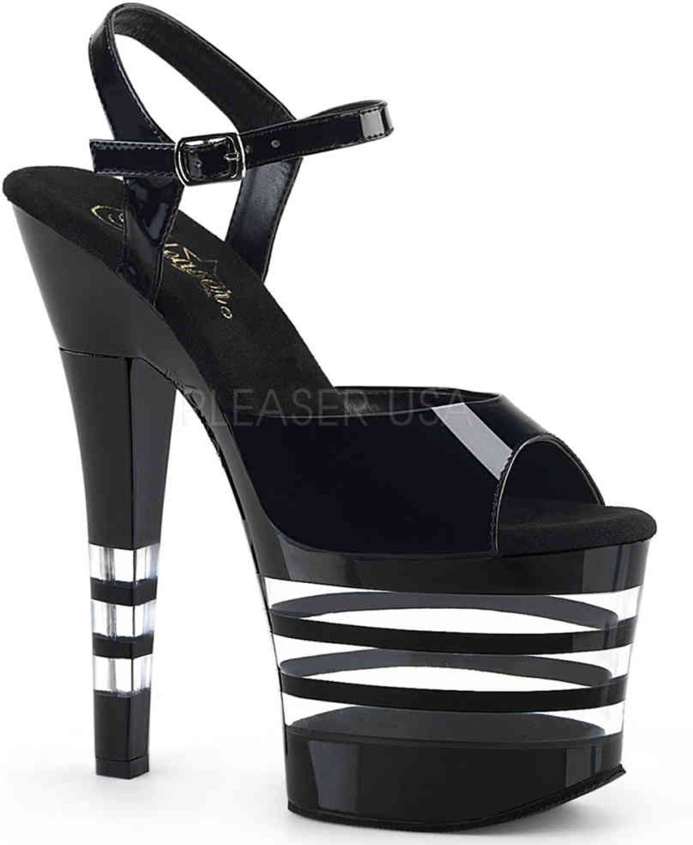 EU 36 = US 6 | RADIANT-709LN | 7 Heel, 3 1/4 Lined PF Ankle Strap Sandal